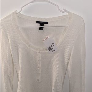 White forever 21 bodysuit